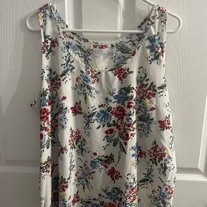 Time and Tru Floral Sleeveless Blouse - Multicolor
